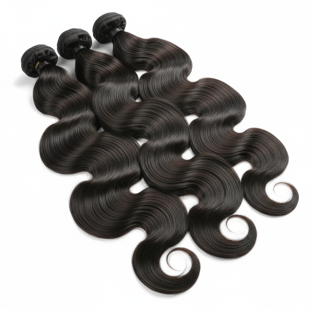 Premium Human Hair Bundles for Sew Ins, Ponytails, Quick Weaves