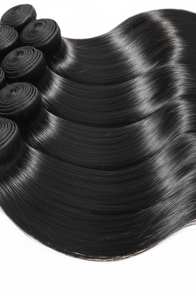 Premium Human Hair Bundles for Sew Ins, Ponytails, Quick Weaves